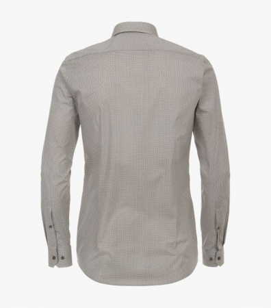 Camasa bumbac barbati VENTI BodyFit galben cerculete [1]