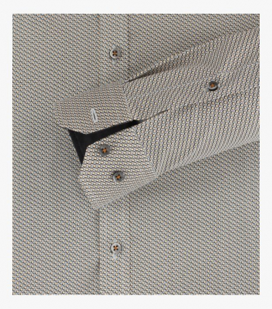Camasa bumbac barbati VENTI BodyFit galben cerculete [3]