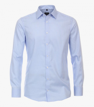 Camasi - Camasa bumbac barbati VENTI ModernFit bleu patratele