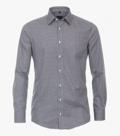 Camasi - Camasa bumbac barbati VENTI ModernFit bleumarin patratele