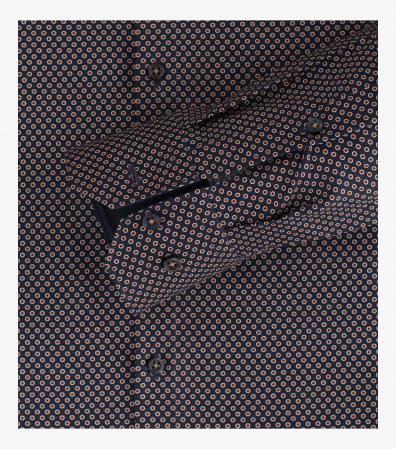 Camasa bumbac barbati VENTI ModernFit cerculete maro [3]