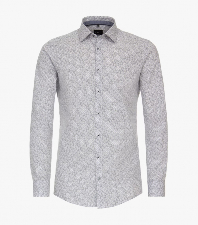 Camasi - Camasa bumbac barbati VENTI ModernFit albastru patratele
