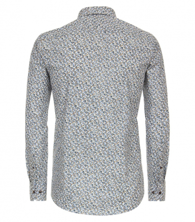 Camasa bumbac barbati CASA MODA ModernFit turcoaz print floral acuarela [1]