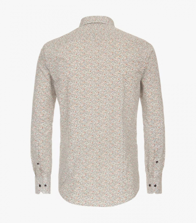 Camasa bumbac barbati CASA MODA ModernFit portocaliu print geometric [1]