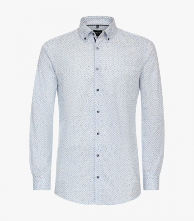 Camasi - Camasa bumbac barbati VENTI BodyFit bleu print