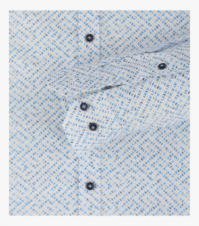 Camasa bumbac barbati VENTI BodyFit bleu print [3]