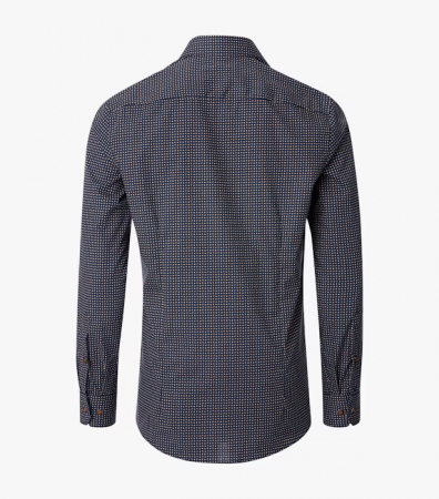 Camasa bumbac barbati CASA MODA ModernFit bleumarin print rombulete bej [1]