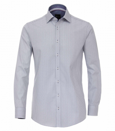 camasi maneca lunga - Camasa bumbac NON IRON barbati VENTI Modern Fit print bleumarin