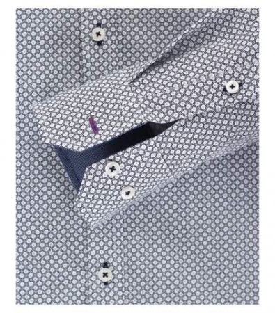 Camasa bumbac NON IRON barbati VENTI Modern Fit print bleumarin [3]