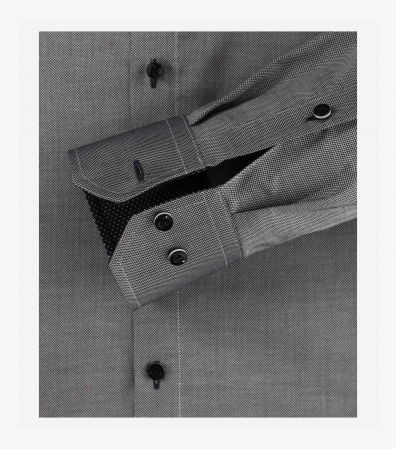 Camasa bumbac barbati VENTI Modern Fit gri inchis [3]