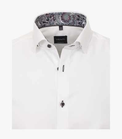 Camasa bumbac barbati VENTI Modern Fit uni alba [2]