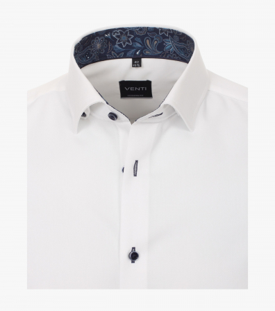 Camasa bumbac barbati VENTI Modern Fit uni alba [2]