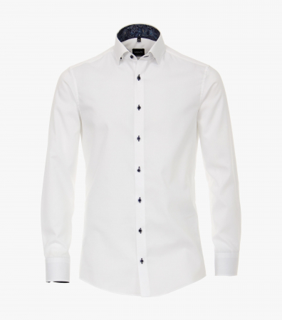 camasi maneca lunga - Camasa bumbac barbati VENTI Modern Fit uni alba