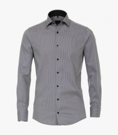 Camasi - Camasa bumbac barbati VENTI ModernFit gri print