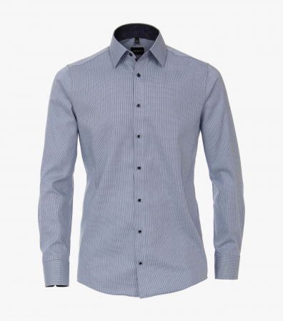 camasi maneca lunga - Camasa bumbac barbati VENTI Modern Fit uni albastra