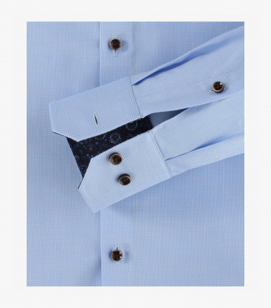 Camasa bumbac barbati VENTI Modern Fit uni bleu [3]