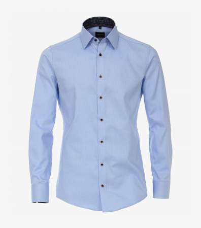 camasi maneca lunga - Camasa bumbac barbati VENTI Modern Fit uni bleu