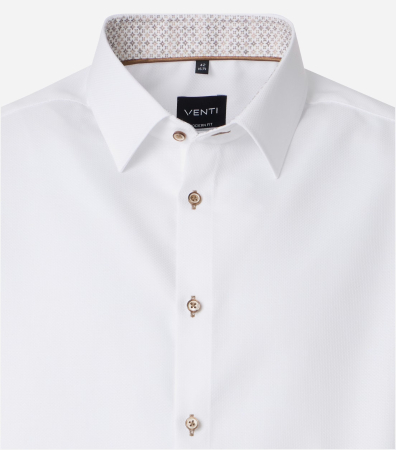 Camasa bumbac texturat barbati VENTI ModernFit alb [2]