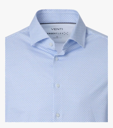 Camasa Jerseyflex barbati VENTI ComfortFit bleu punctulete [1]