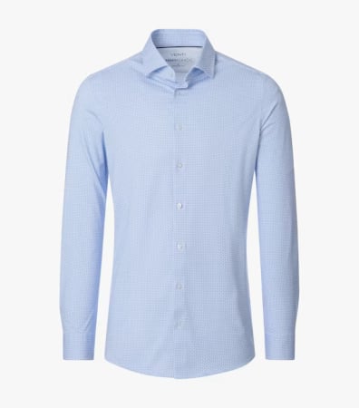 camasi dupa lungimea manecii - Camasa Jerseyflex barbati VENTI ComfortFit bleu punctulete