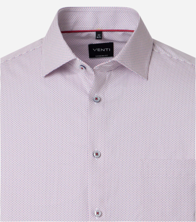 Camasa bumbac barbati  VENTI ComfortFit roz rombulete [2]