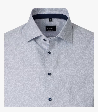 Camasa bumbac NON IRON barbati VENTI ModernFit albastru print floral [2]