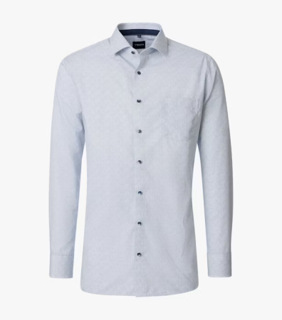 camasi croi comfort - Camasa bumbac NON IRON barbati VENTI ComfortFit albastru print floral