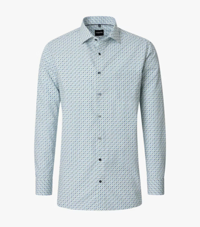 camasi croi comfort - Camasa bumbac NON IRON barbati VENTI ComfortFit verde/albastru patratele