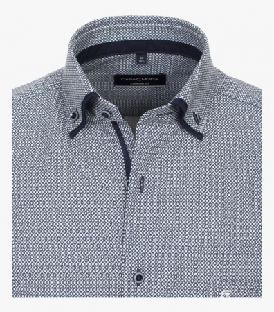 Camasa bumbac barbati CASA MODA ComfortFit print cerculete bleumarin [1]