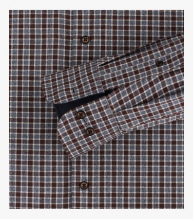 Camasa bumbac barbati CASA MODA ComfortFit patratele albastru/maro [3]