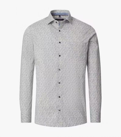 Camasi - Camasa bumbac barbati CASA MODA ModernFit albastru/bej print floral