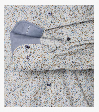 Camasa bumbac barbati CASA MODA ModernFit albastru/bej print floral [3]