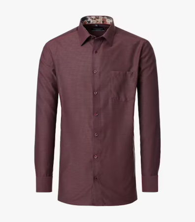 camasi maneca lunga - Camasa bumbac barbati CASA MODA ComfortFit visiniu