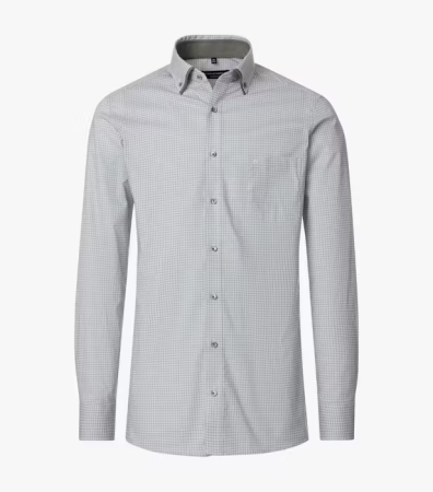 camasi maneca lunga - Camasa bumbac barbati CASA MODA ModernFit kaki cerculete