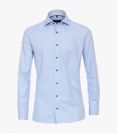 camasi maneca lunga - Camasa bumbac barbati CASA MODA Modern Fit patratele albastre