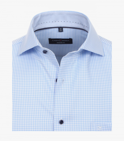 Camasa bumbac barbati CASA MODA Modern Fit patratele albastre [2]