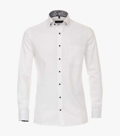 camasi maneca lunga - Camasa bumbac barbati CASA MODA Modern Fit uni alba