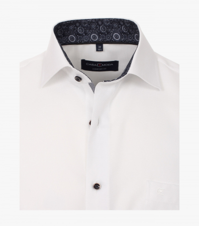 Camasa bumbac barbati CASA MODA Comfort Fit uni alba [2]