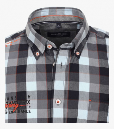 Camasa bumbac barbati CASA MODA Racing antracit carouri [4]