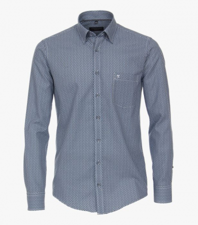 Camasi - Camasa bumbac barbati CASA MODA CasualFit albastru patratele