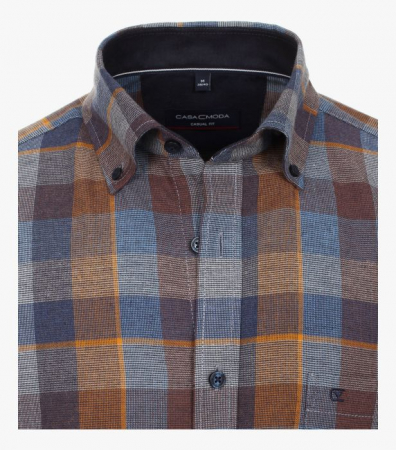 Camasa flanel bumbac barbati CASA MODA carouri maro/albastru [1]