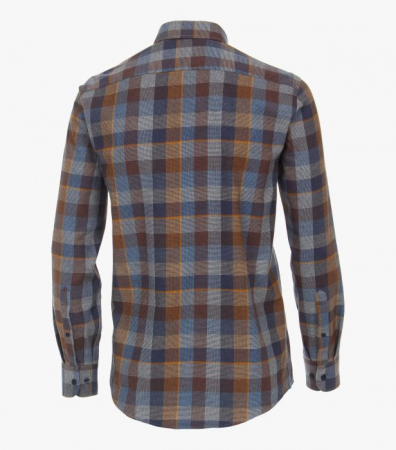 Camasa flanel bumbac barbati CASA MODA carouri maro/albastru [2]