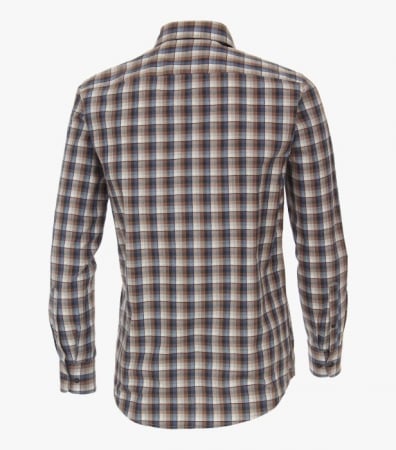Camasa flanel bumbac barbati CASA MODA patratele bej/albastru [2]