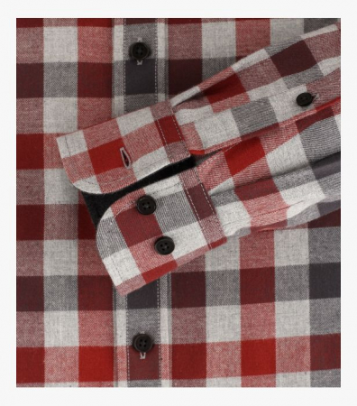 Camasa flanel bumbac barbati CASA MODA carouri rosu [3]