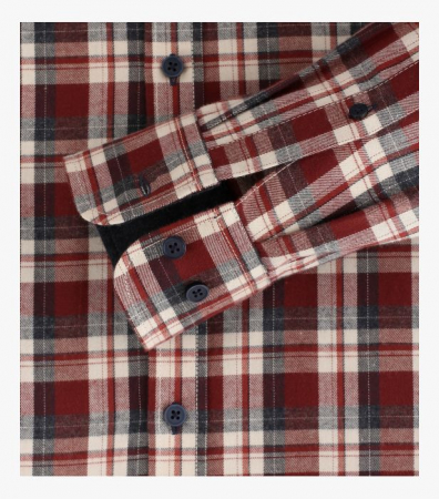 Camasa flanel bumbac barbati CASA MODA carouri rosu [3]