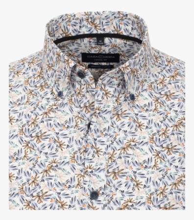 Camasa bumbac barbati CASA MODA CasualFit albastru/maro print maslin [2]