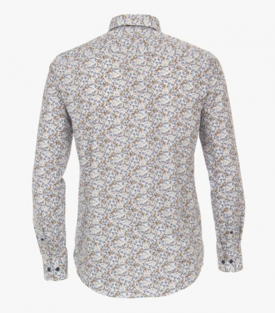 Camasa bumbac barbati CASA MODA CasualFit albastru/maro print maslin [1]