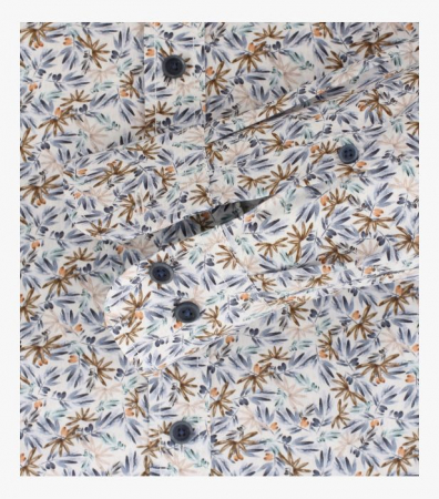 Camasa bumbac barbati CASA MODA CasualFit albastru/maro print maslin [3]