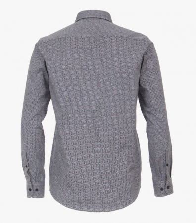 Camasa bumbac barbati CASA MODA CasualFit romburi bleu/portocaliu [1]