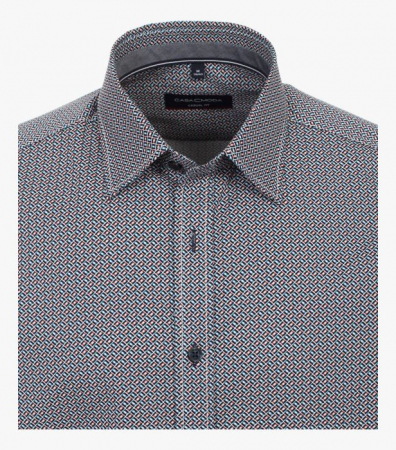 Camasa bumbac barbati CASA MODA CasualFit romburi bleu/portocaliu [2]